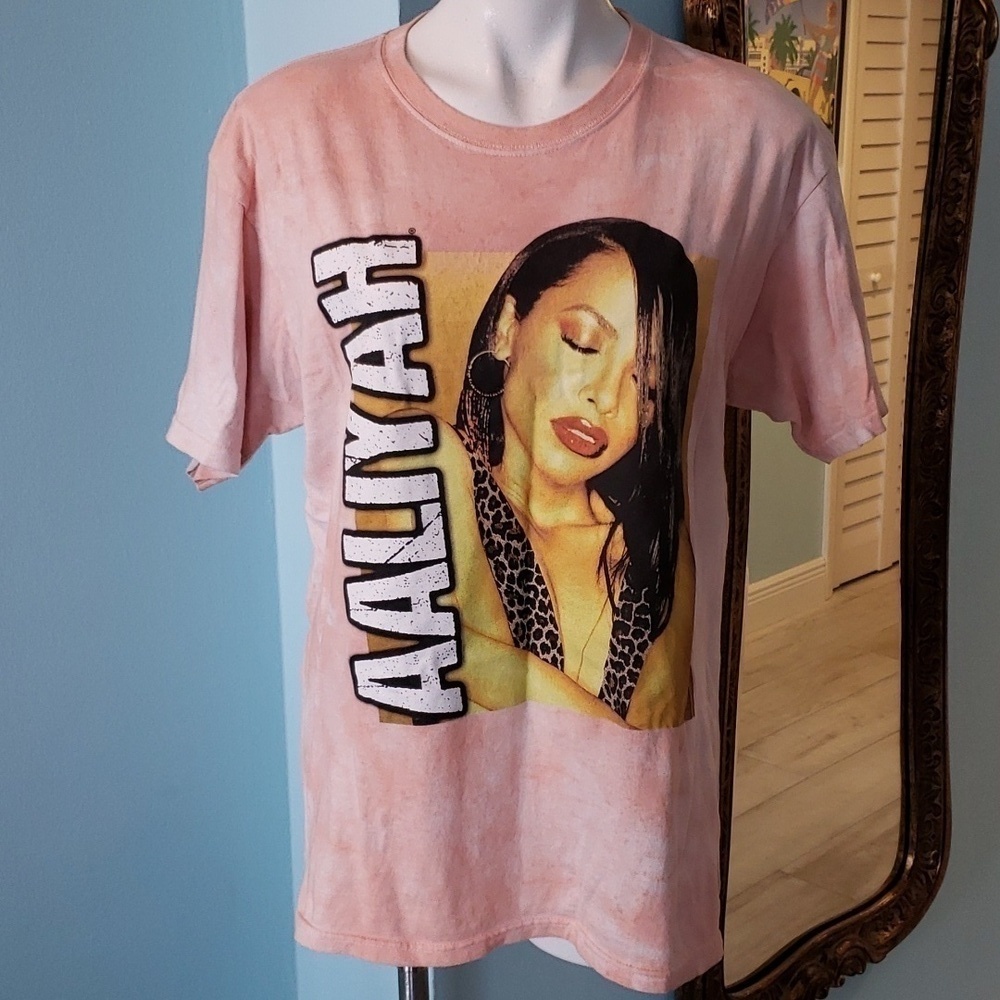 AALIYAH PINK TIE DYE T SHIRT UNISEX